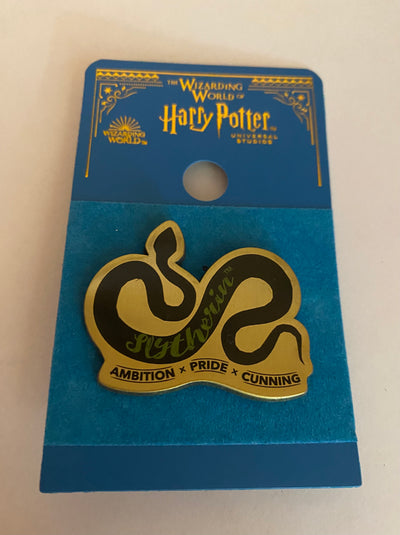 Universal Studios Harry Potter Slytherin Ambition Pride Cunning Pin New w Card