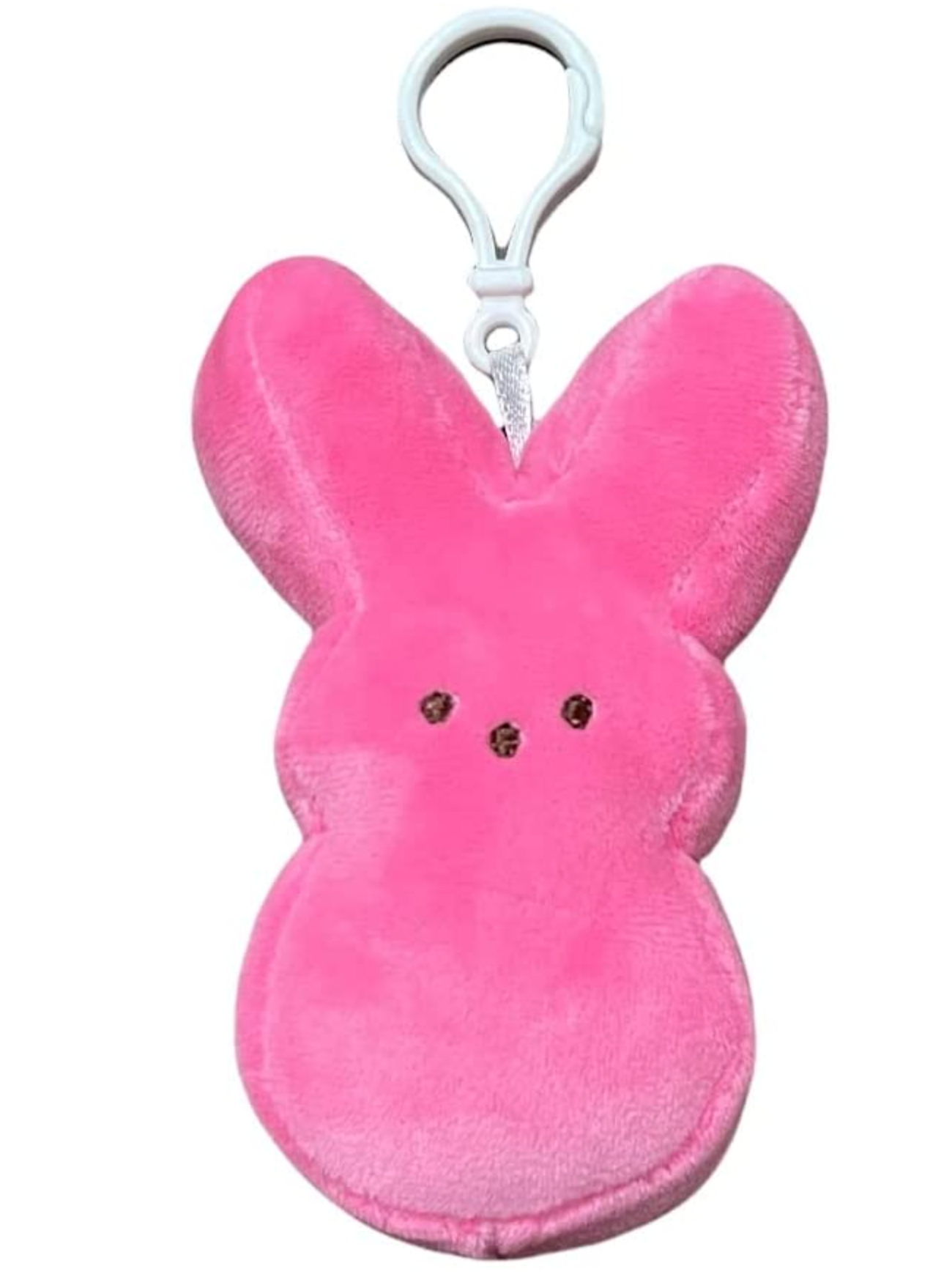 Peeps Easter Peep Pink Bunny Backpack Clip Plush Keychain New with Tag