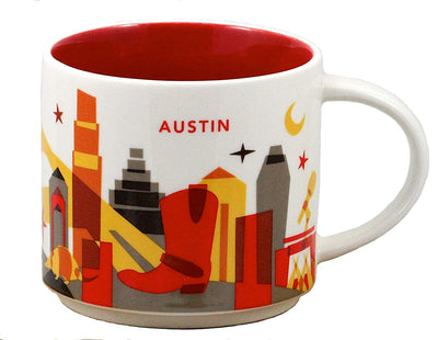 Starbucks You Are Here Austin Texas Ceramic Coffee Mug New With Box