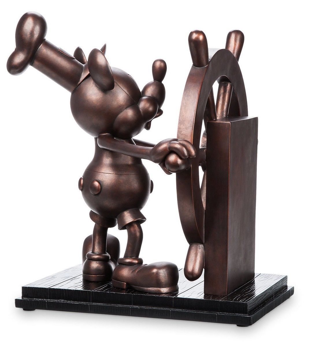 Disney Store Mickey Steamboat Willie Bronzed Figurine Limited Edition New w Box