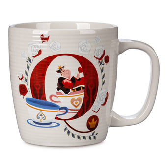 Disney Parks ABC Letters Q is for Queen of Hearts Mad Tea Party Coffee Mug New