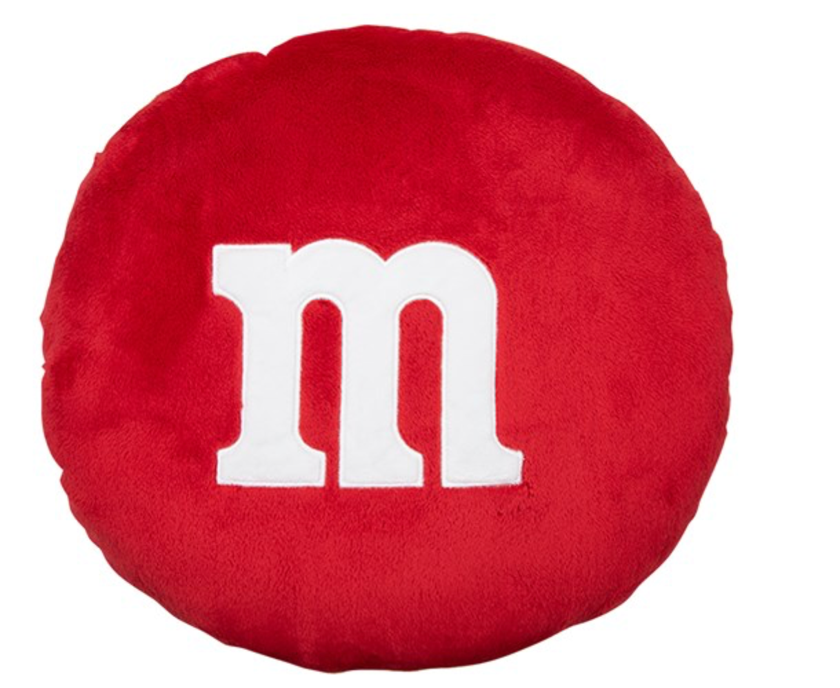 M&M's World Red Pillow M New with Tags