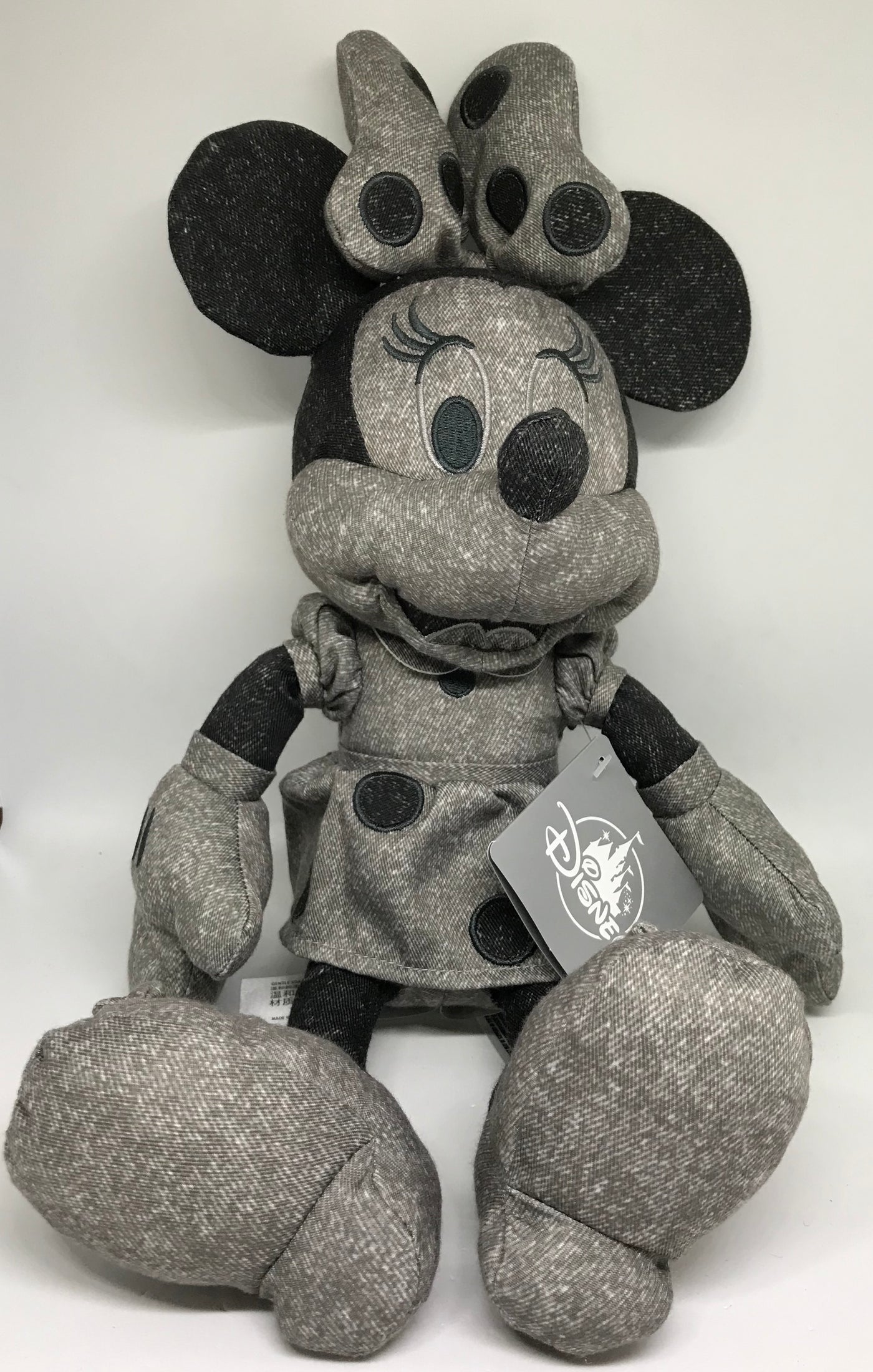 Disney Parks Minnie Mouse Denim Plush New with Tags