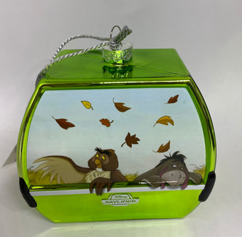 Disney Parks Skyliner Winnie the Pooh Glass Christmas Ornament New with Tag