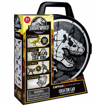 Jurassic World CAPTIVZ Clash Edition Collector Case & Gold Indominus Rex New