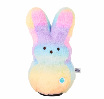 Peeps Easter Peep Sing and Turn Animated Bunny Rainbow 12in Plush New with Tag