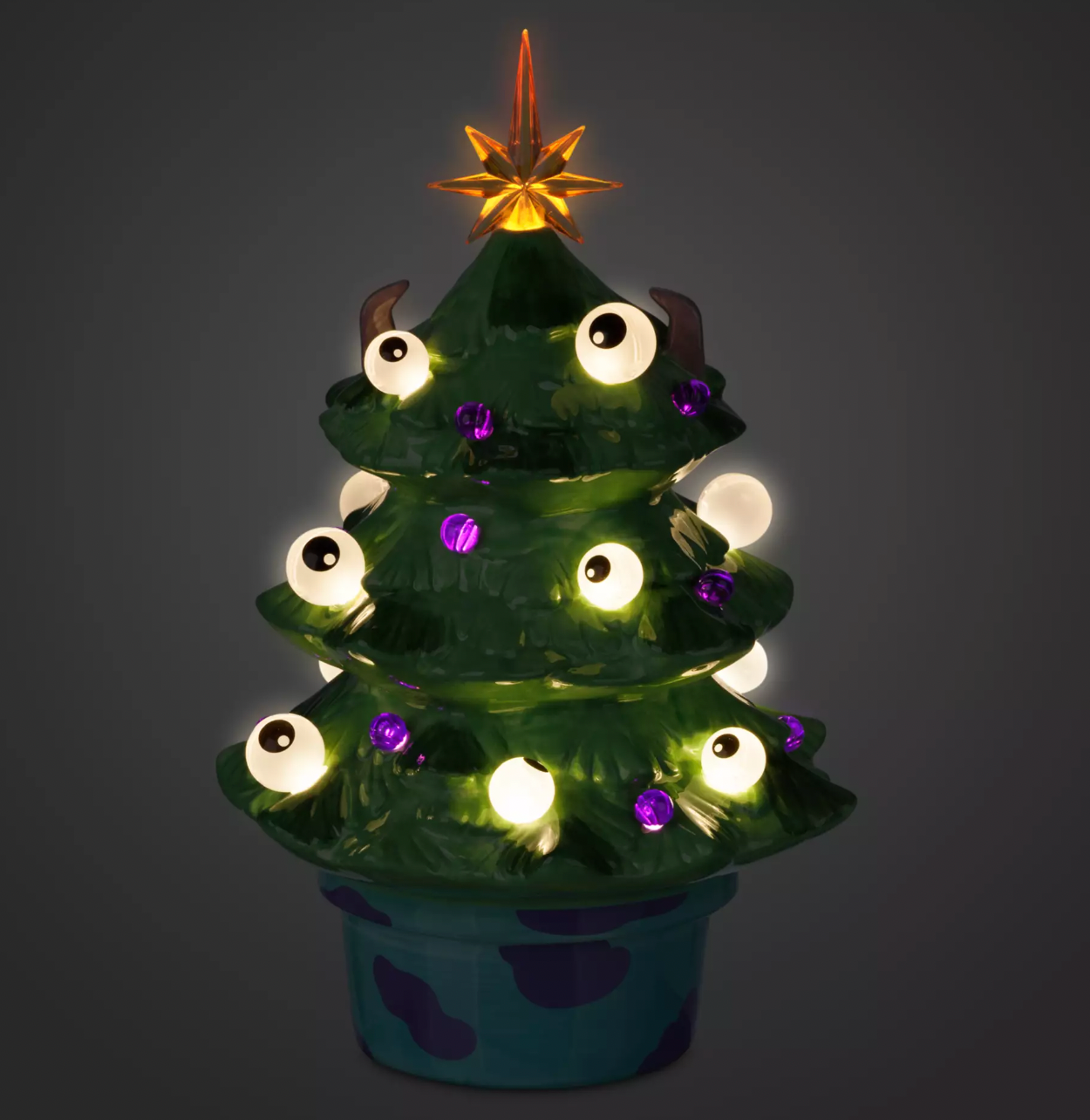 Disney Pixar Monsters, Inc. Light-Up Holiday Ceramic Christmas Tree New