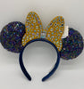 Disney Parks WDW 50th Magical Celebration Minnie Gold Bow Ear Headband New w Tag