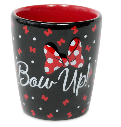Disney Parks Minnie Mouse Bow Up Toothpick Holder Mini Shot Glass New