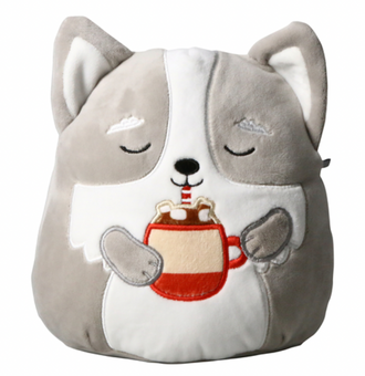 Original Squishmallows 7.5" Casmir Husky Dog Hot Cocoa Plush New with Tag