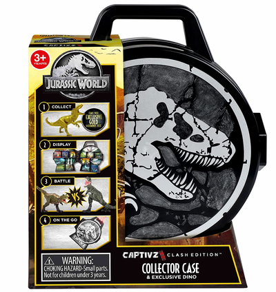 Jurassic World CAPTIVZ Clash Edition Collector Case & Gold Indominus Rex New