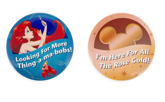 Disney Parks Ariel I'm Here for ... Thing-a-ma-bobs! Button Set New with Card