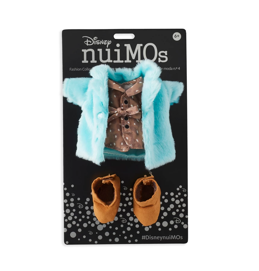 Disney NuiMOs Outfit Print Dress and Blue Faux Fur Coat New with Card