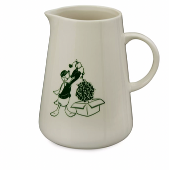 Disney Vintage Mickey Minnie Donald The Merriest Place Christmas Pitcher New