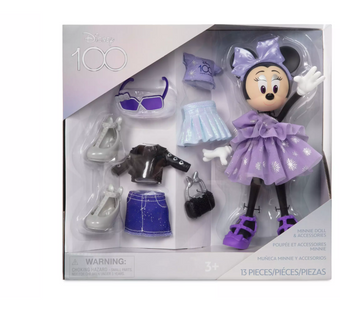 Disney 100 Years of Wonder Minnie Doll and Accessories Set New with Box