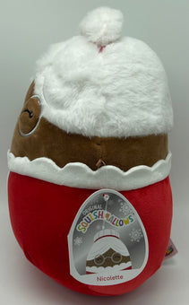 Original Squishmallows Nicolette Black Mrs. Santa Christmas Holiday 8"Plush 2021