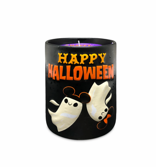 Disney Happy Halloween Mickey and Minnie Ghost Pumpkin Spice Scented Candle New