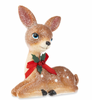 Holiday Time Brown Mini Resin Kneeling Deer Christmas Decor Figurine New W