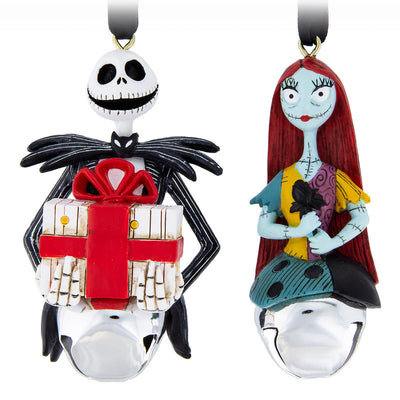 Disney Parks Jack and Sally Bell Ornament Set New with Tags