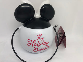 Disney Parks Minnie Snowman Gummi Snowmen and Trees Candy Bowl New with Tag