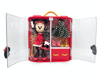 Disney Minnie Mouse Doll Christmas Holiday Fashion Set New with Case