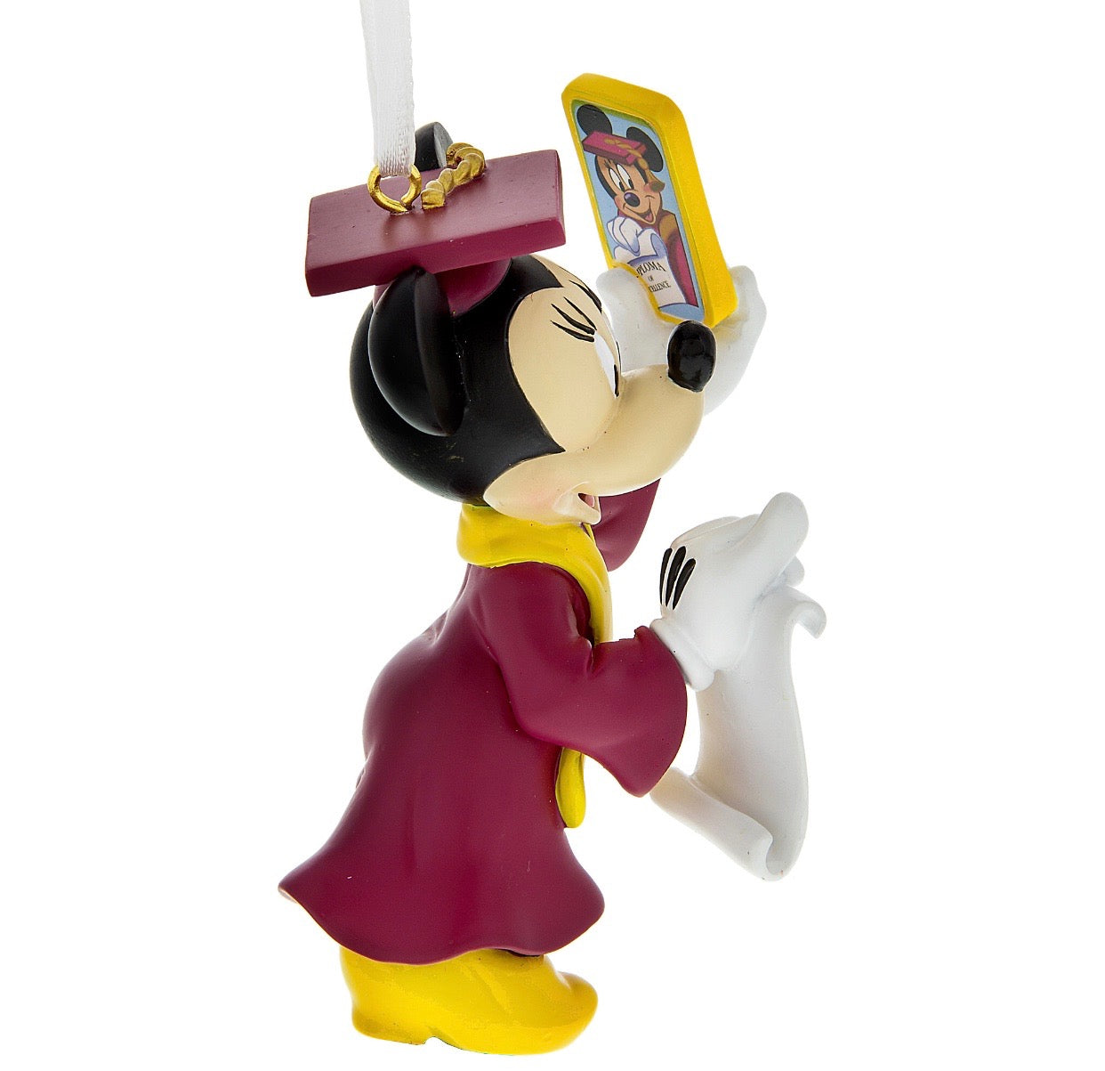 Disney Parks Minnie Mouse Selfie Graduation Christmas Ornament New with Tags