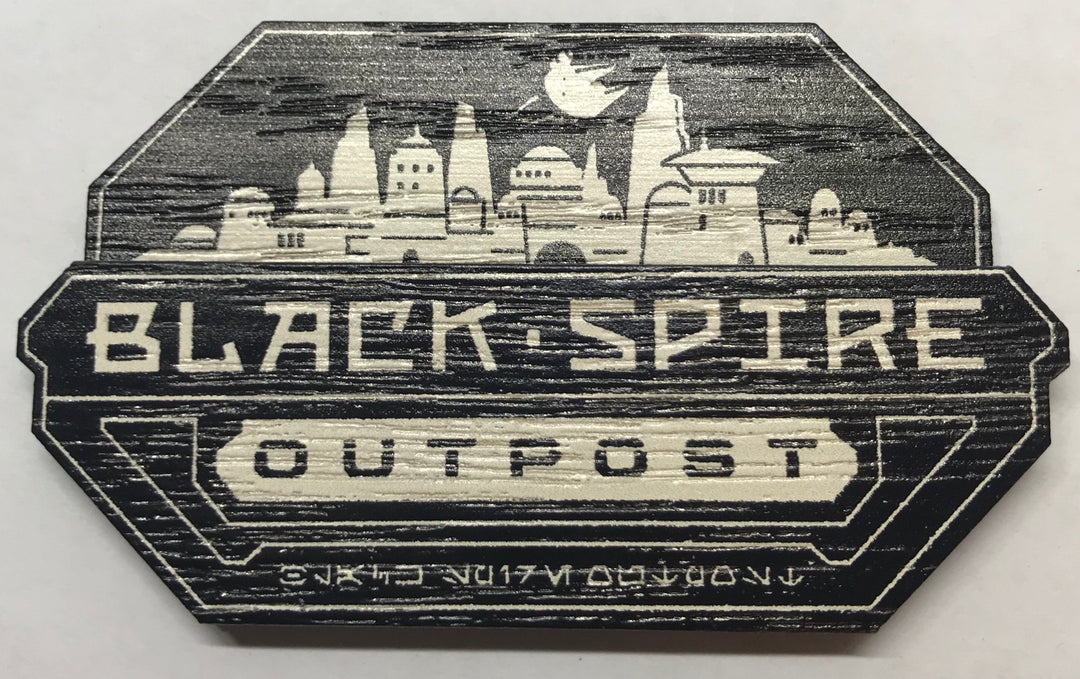Disney Parks Star Wars Galaxy Edge Black Spire Outpost Wood Magnet