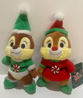 Disney Store Japan Chip and Dale Christmas Plush New with Tags