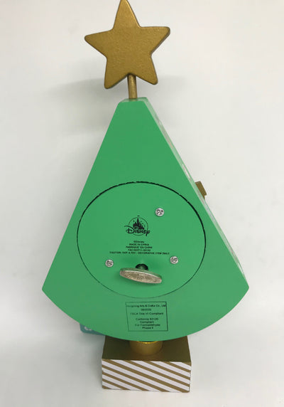 Disney Parks Holiday Wooden Musical Christmas Tree Figurine New with Tag