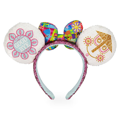 Disney Parks It's a Small World Minnie Sequined Ear Headband with Bow New Tag