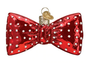 Old World Christmas Bowtie Glass Christmas Ornament New With Box