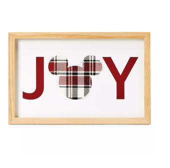 Disney Parks Plaid Micke Icon Homestead Joy Wall Décor New