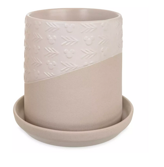 Disney Parks Mickey Icon Plant Pot and Saucer Set New with Tag