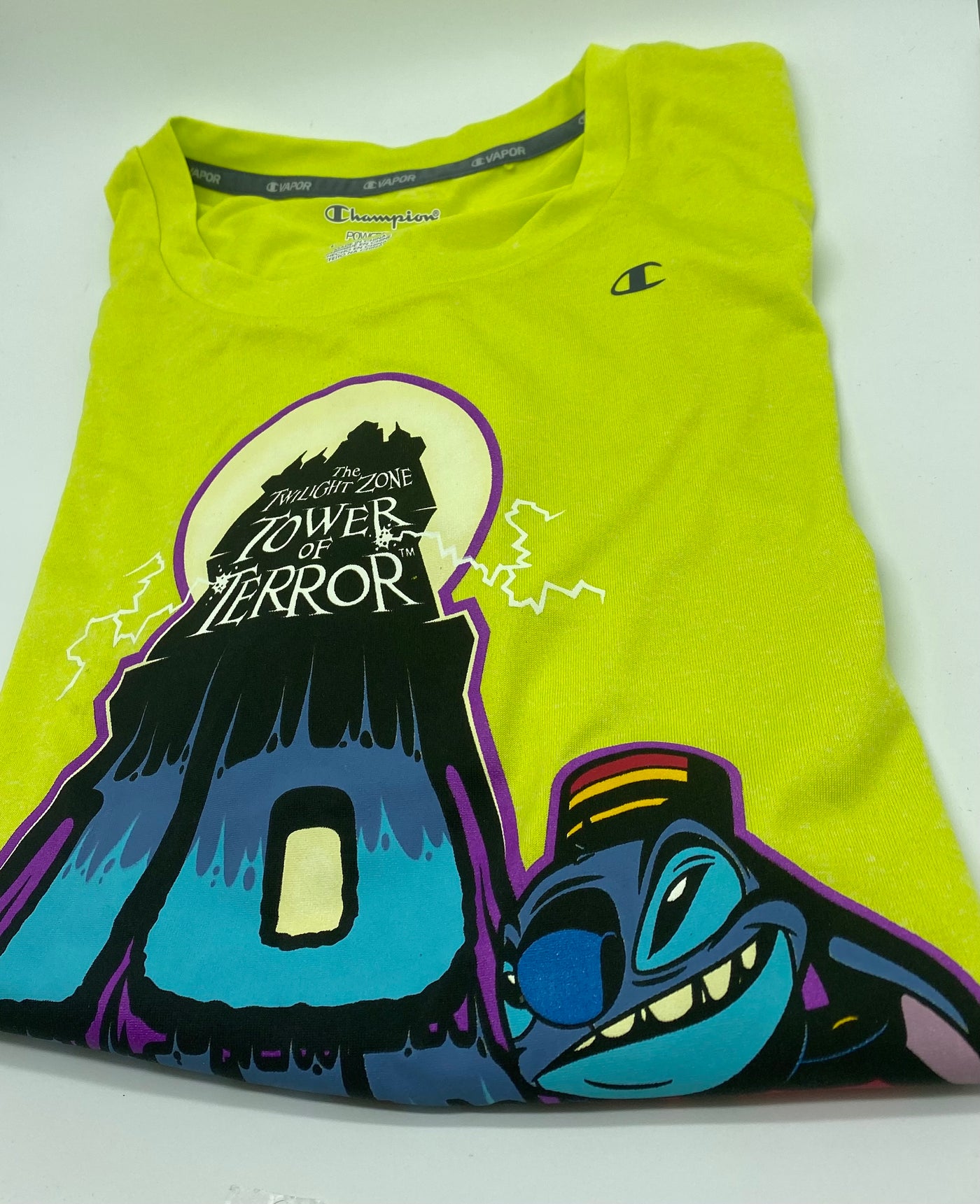 Disney 2013 RunDisney 10K Marathon Tower Terror Stitch T-Shirt Size L Woman
