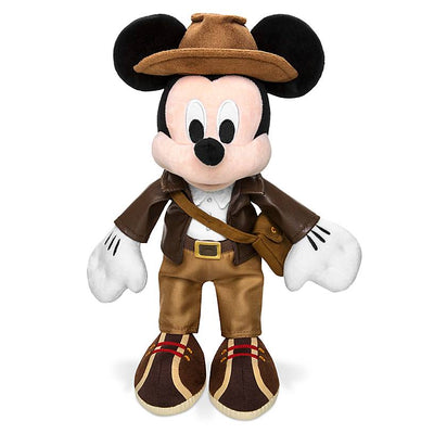 Disney Parks 11" Mickey Mouse As Indiana Jones Plush Toy New With Tag