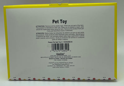 Peeps Easter Peep Plush Yellow Pink Purple Bunny Pet 3pk Toy 2 New with Box