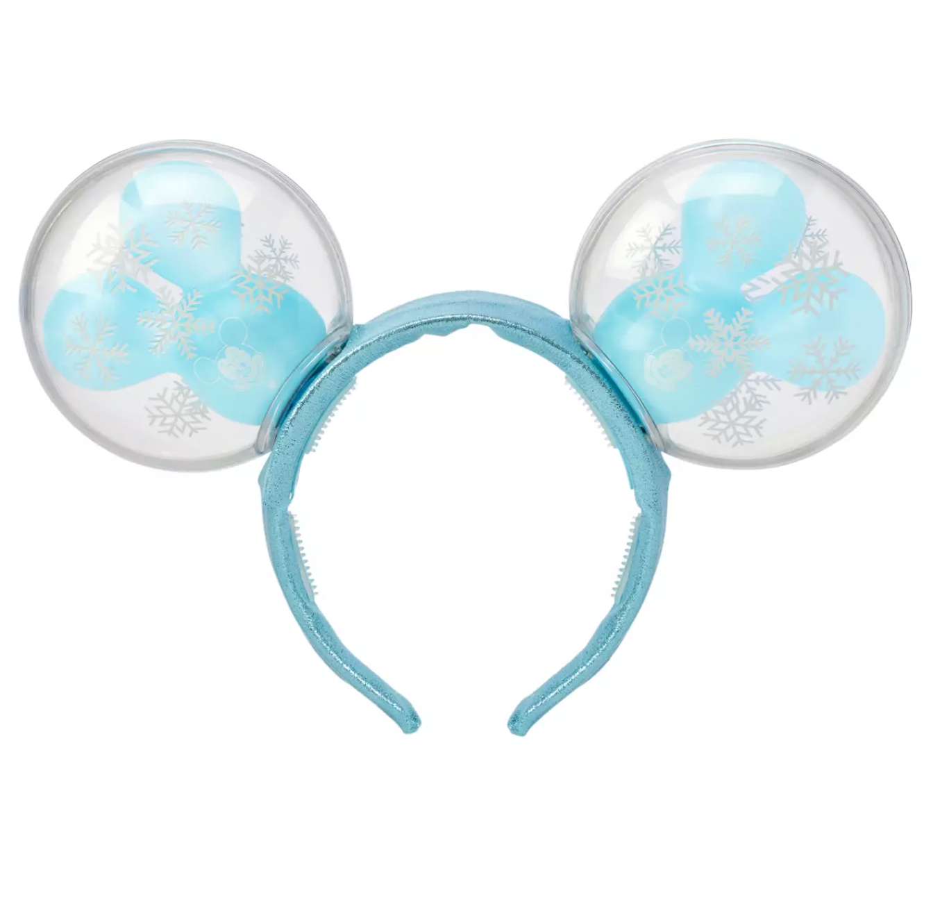 Disney Christmas Holiday Mickey Snowflake Balloon Light-Up Ears Headband New