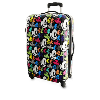 Disney Parks Mickey Mouse Pop Art Luggage 26''' New