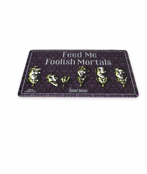 Disney Parks The Haunted Mansion Feed Me Foolish Mortals Pet Feeding Mat New