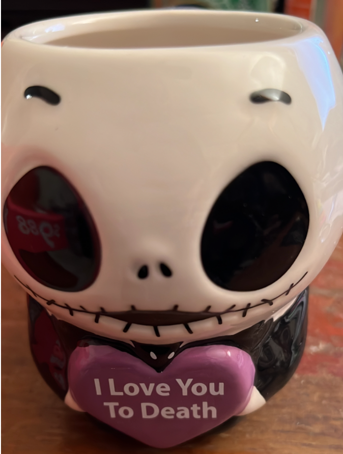 Zak 2023 Nightmare Jack I Love You To Death Valentine Coffee Mug New with Tag