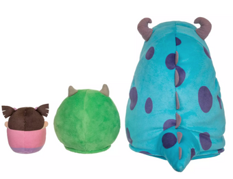 Disney Monsters, Inc. Sulley Mike Wazowski Boo Nesting Plush Set New With Tag