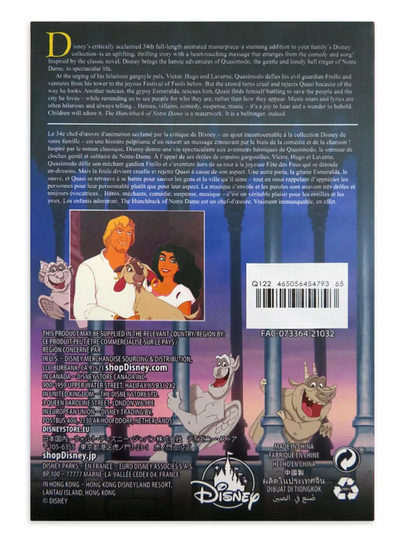 Disney The Hunchback of Notre Dame VHS Pin Set Limited Release New
