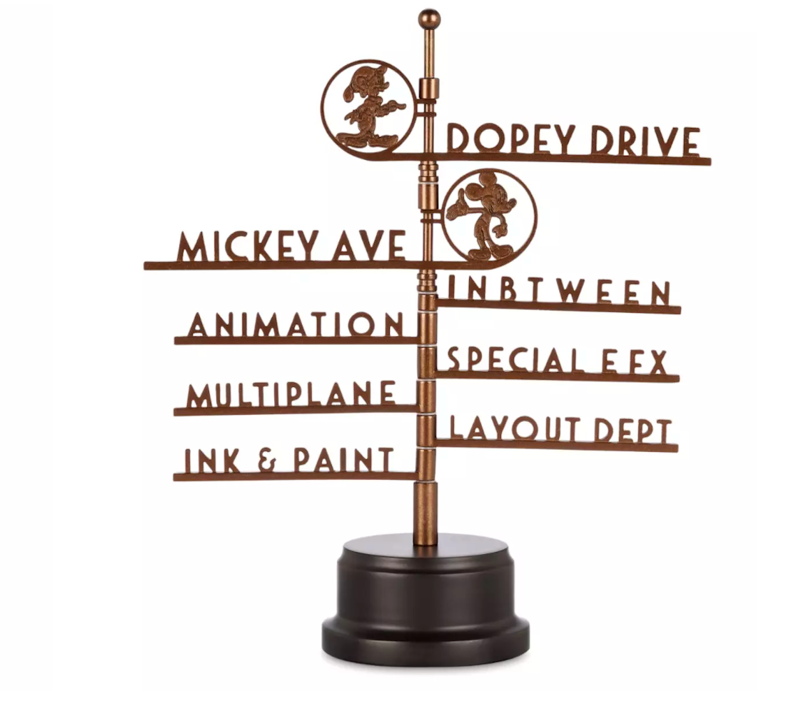 Disney 100 Celebration Walt Disney Studios Street Sign Post in Burbank Miniature