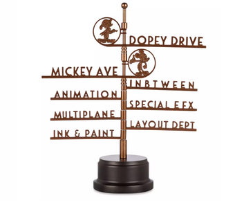 Disney 100 Celebration Walt Disney Studios Street Sign Post in Burbank Miniature