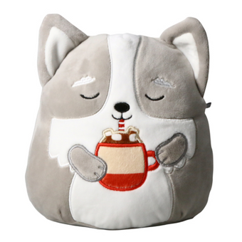Original Squishmallows 7.5" Casmir Husky Dog Hot Cocoa Plush New with Tag