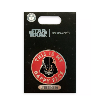 Disney Darth Vader This is My Happy Face Her Universe Limited Pin New with Card