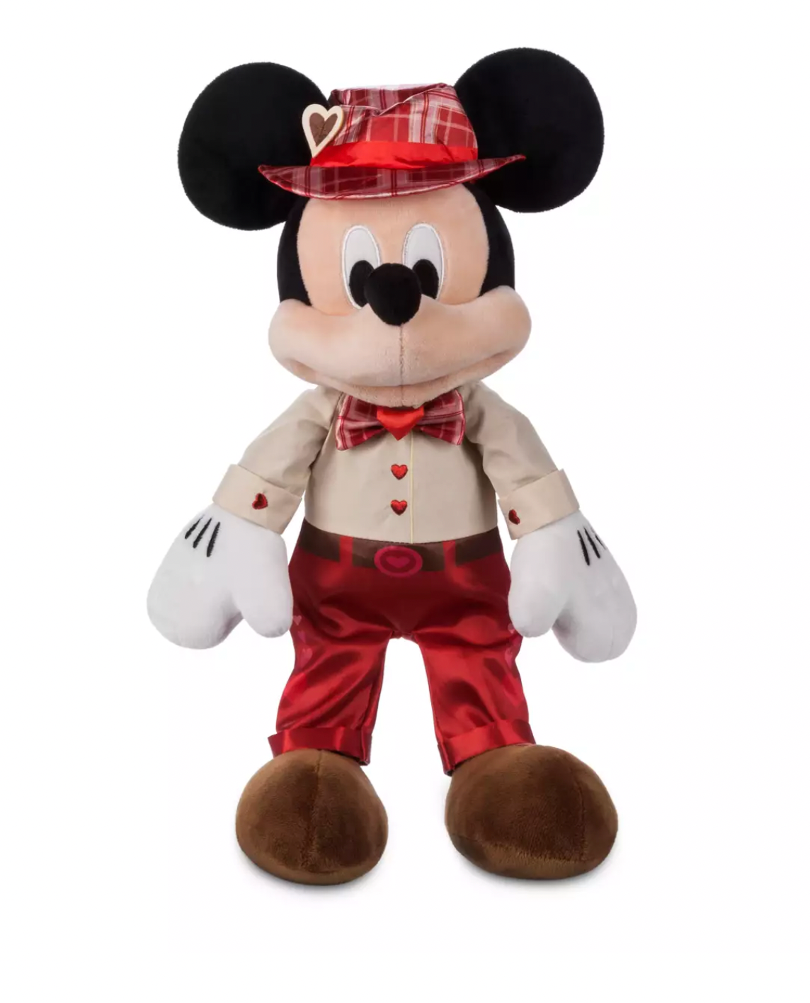 Disney Mickey with Bowtie and Hat Valentine's Day 16inc Plush New with Tag