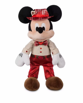 Disney Mickey with Bowtie and Hat Valentine's Day 16inc Plush New with Tag