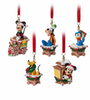 Disney Mickey and Friends Gingerbread Train Christmas Ornament Set New with Box