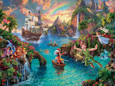 Disney Thomas Kinkade Ceaco Peter Pan's Neverland 750 Pcs Puzzle New with Box